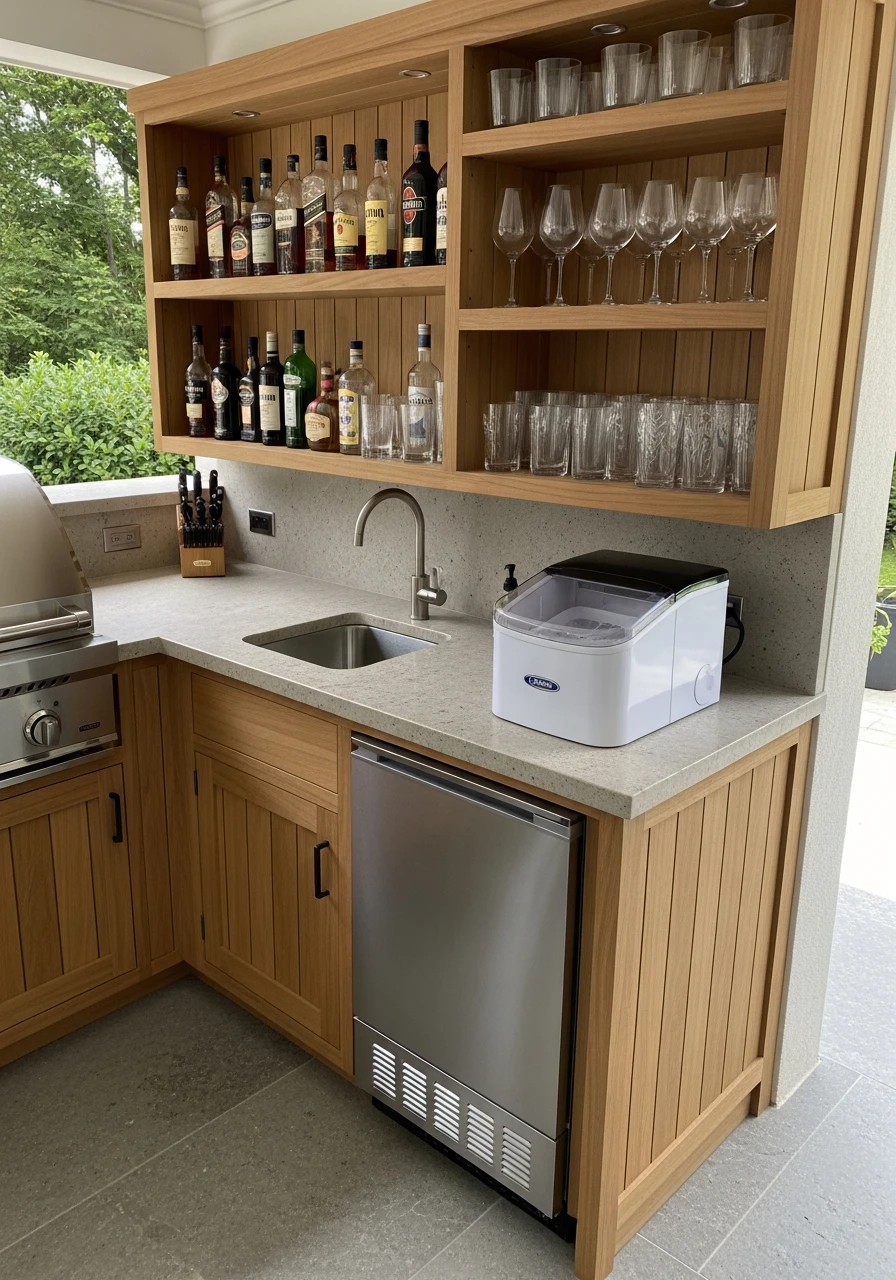 Dedicated Cocktail Bar Area - 50 Outdoor Kitchen Design Ideas For A High-End Patio Look