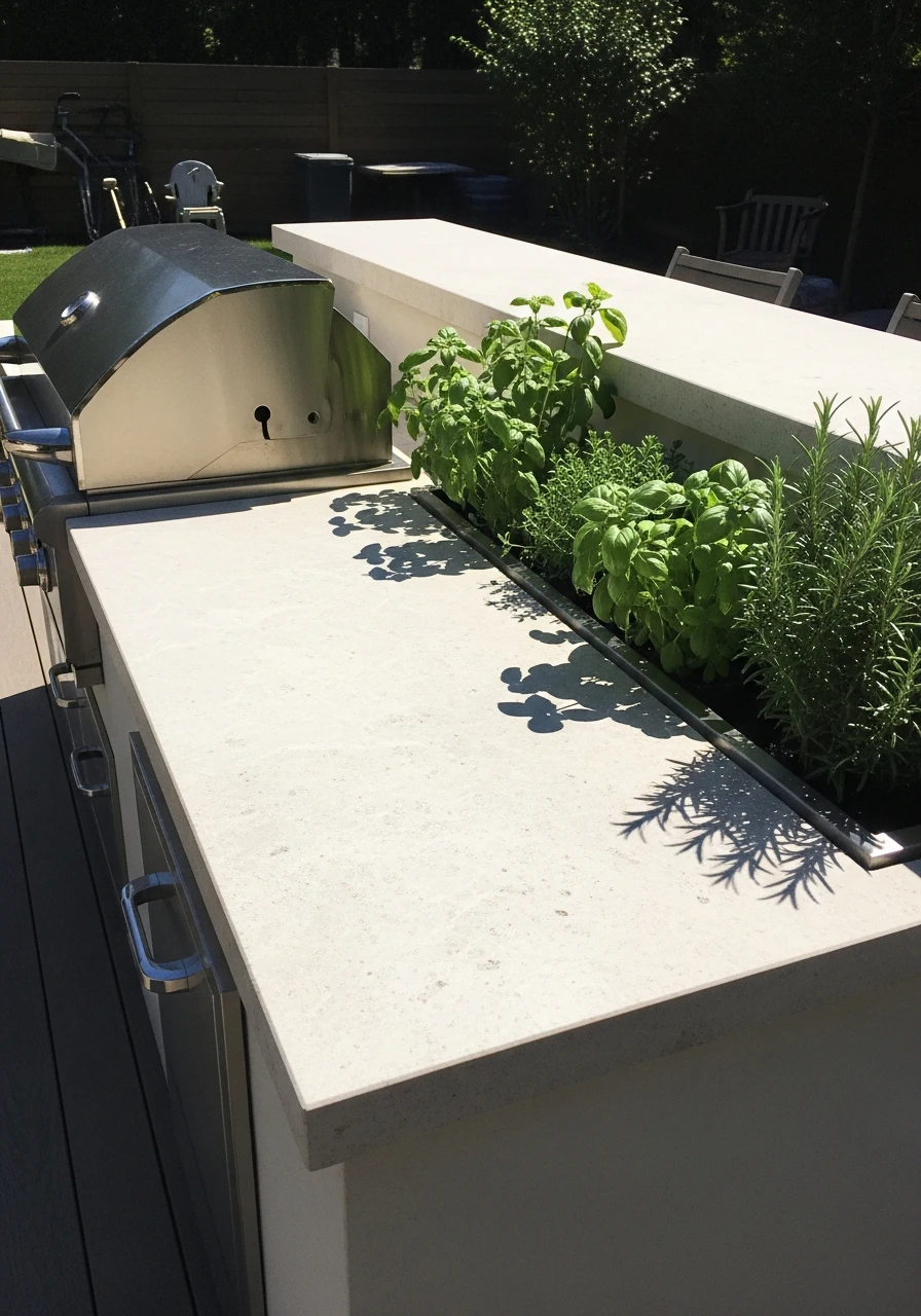 Keep Herbs Right Nearby - 50 Outdoor Kitchen Design Ideas For A High-End Patio Look