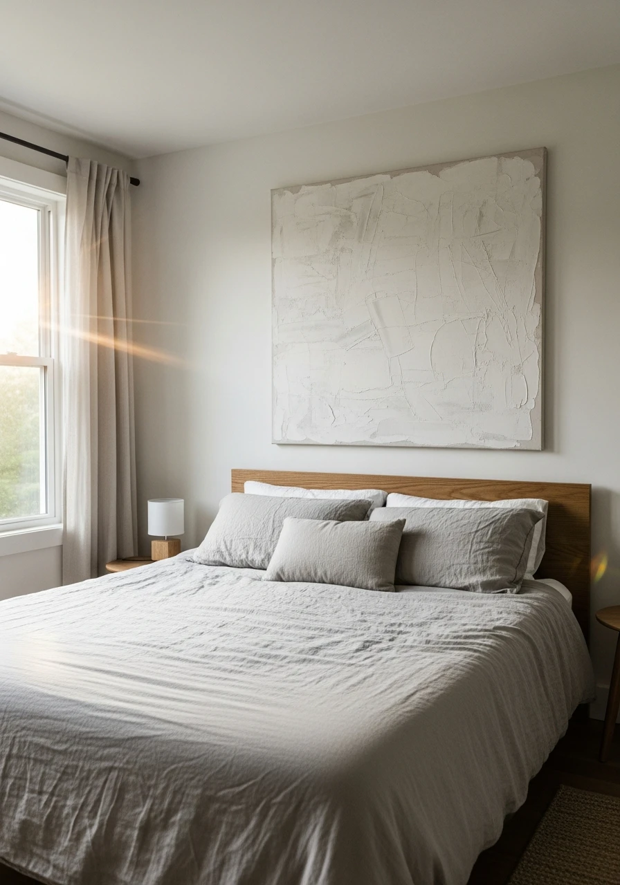 Unique Hand-Painted Artwork - 50 Genius Over the Bed Wall Decor Ideas That Look Expensive