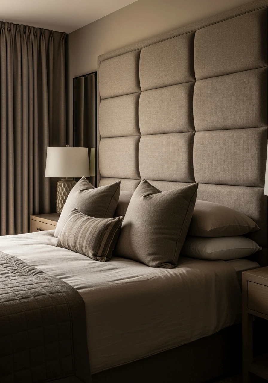 Padded Fabric Wall Panels - 50 Genius Over the Bed Wall Decor Ideas That Look Expensive