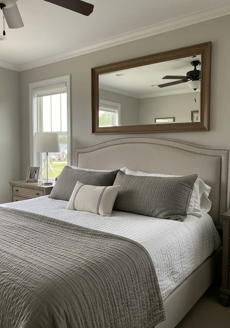 Mirror Makes Room Bigger - 50 Genius Over the Bed Wall Decor Ideas That Look Expensive