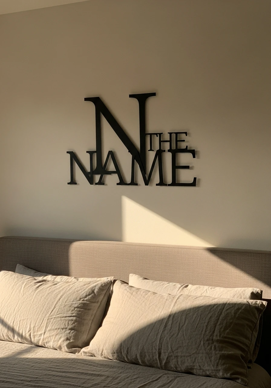 Custom Name Wall Decor - 50 Genius Over the Bed Wall Decor Ideas That Look Expensive