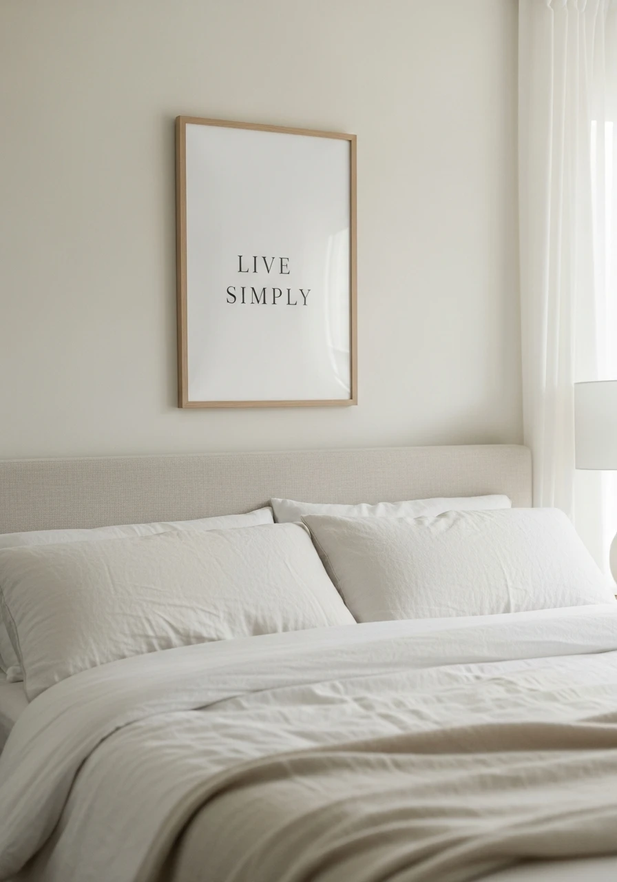 Simple Inspirational Word Art - 50 Genius Over the Bed Wall Decor Ideas That Look Expensive