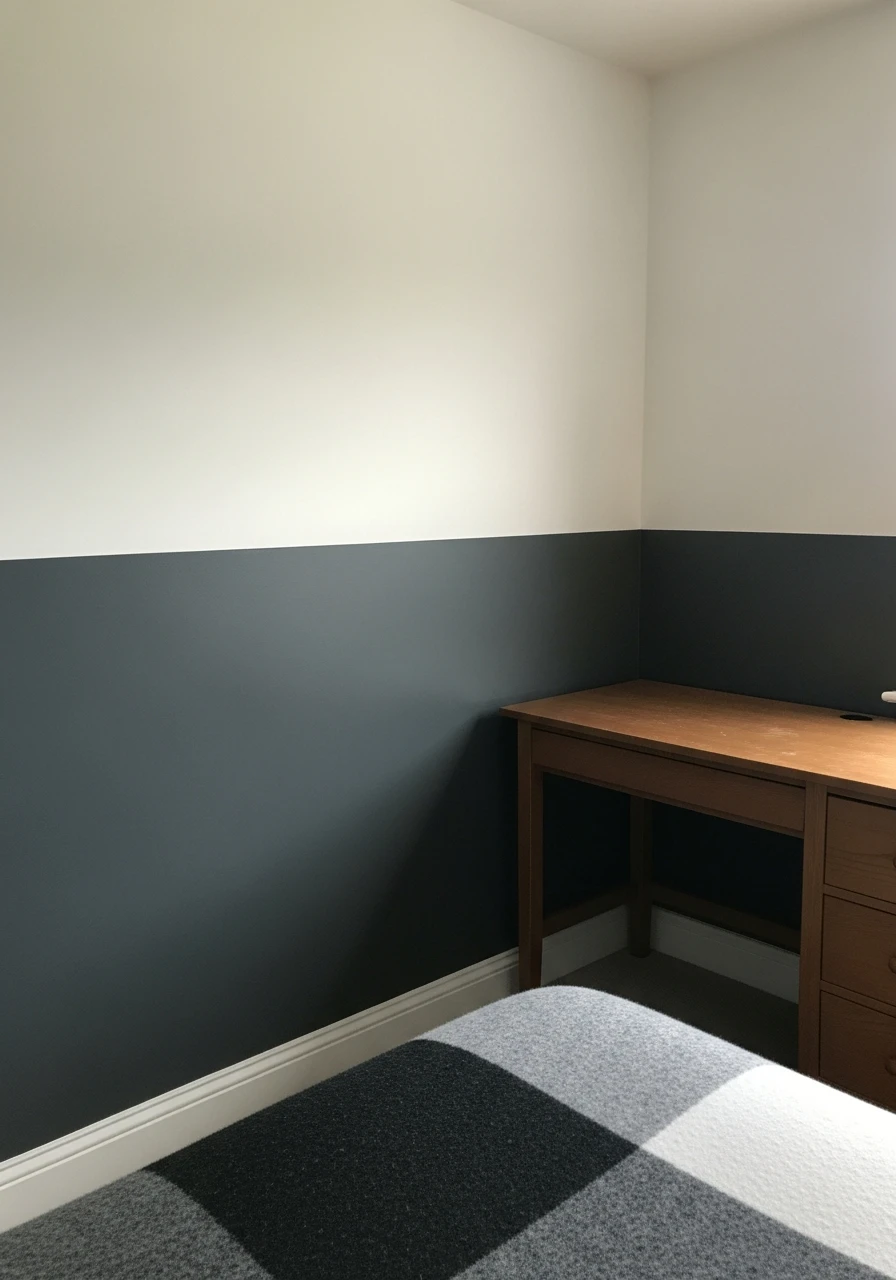 Two-Tone Wall Paint - Preteen boys bedroom ideas