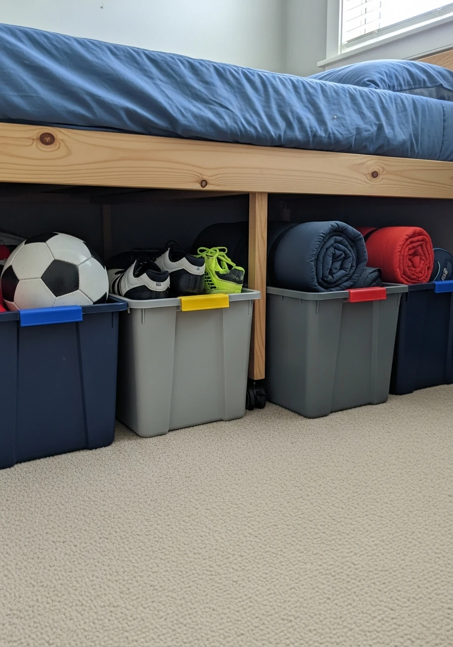 Under-Bed Storage Drawers - Preteen boys bedroom ideas