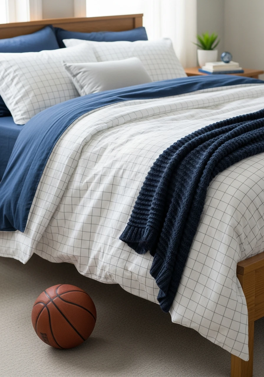 Simple Graphic Duvet - Preteen boys bedroom ideas