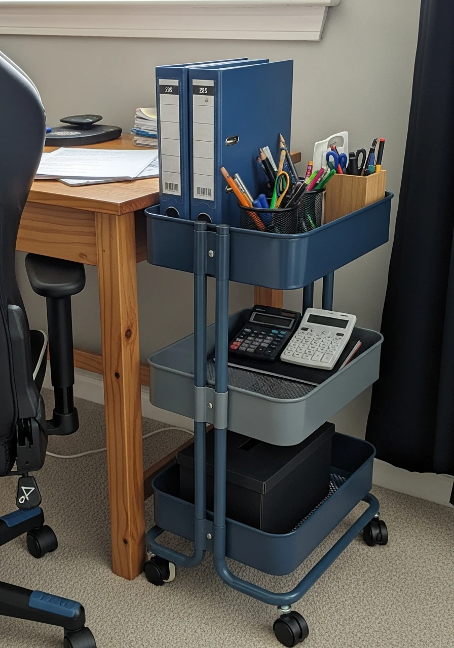 Rolling Homework Cart - Preteen boys bedroom ideas