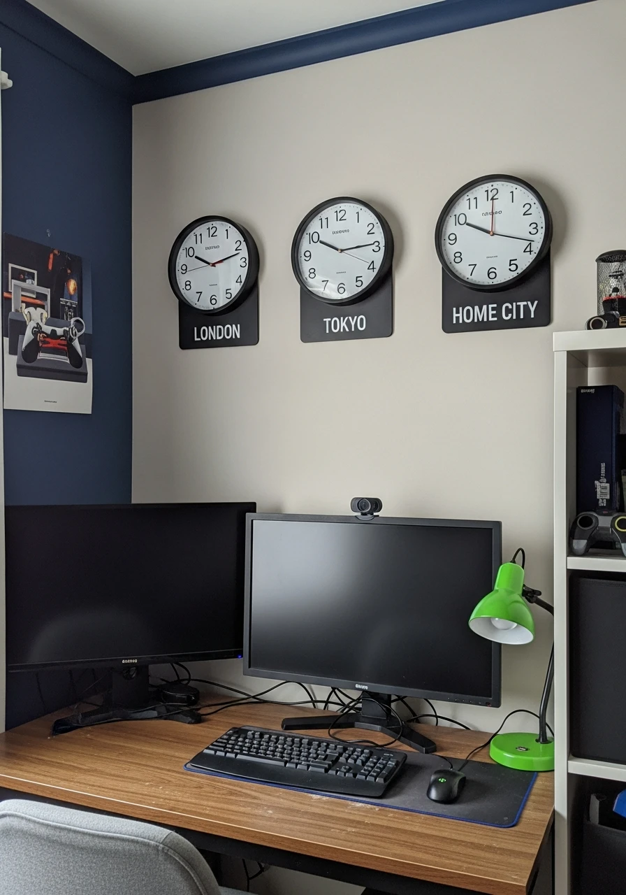 World Clock Display - Preteen boys bedroom ideas