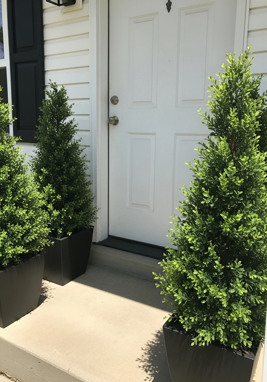 Use Faux Greenery - 50 Small Front Porch Decorating Ideas That Look Expensive (But Are Totally Budget-Friendly)