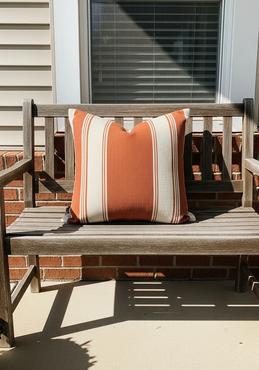 Cozy Throw Pillow - 50 Small Front Porch Decorating Ideas That Look Expensive (But Are Totally Budget-Friendly)