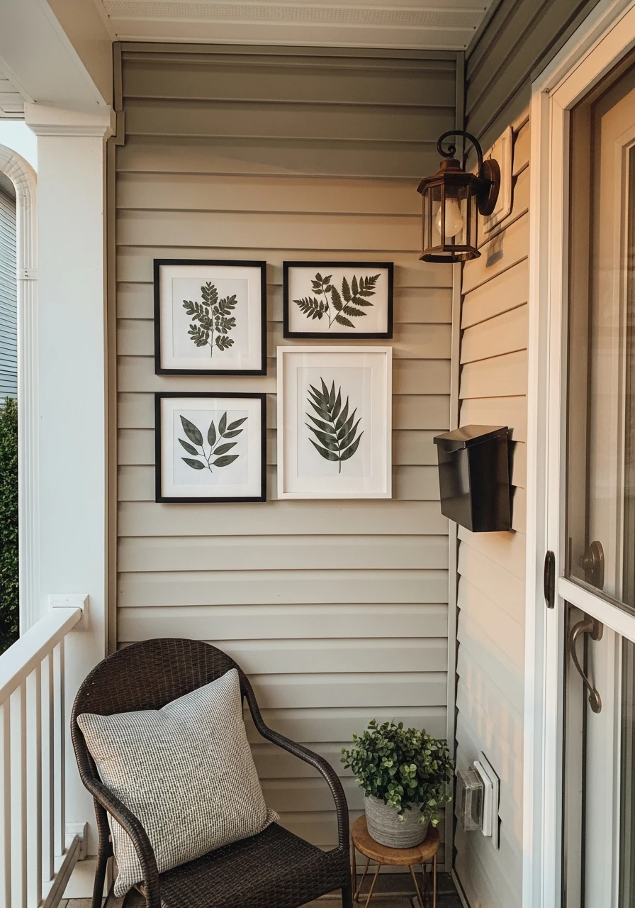 Small Gallery Wall - 50 Small Front Porch Decorating Ideas That Look Expensive (But Are Totally Budget-Friendly)