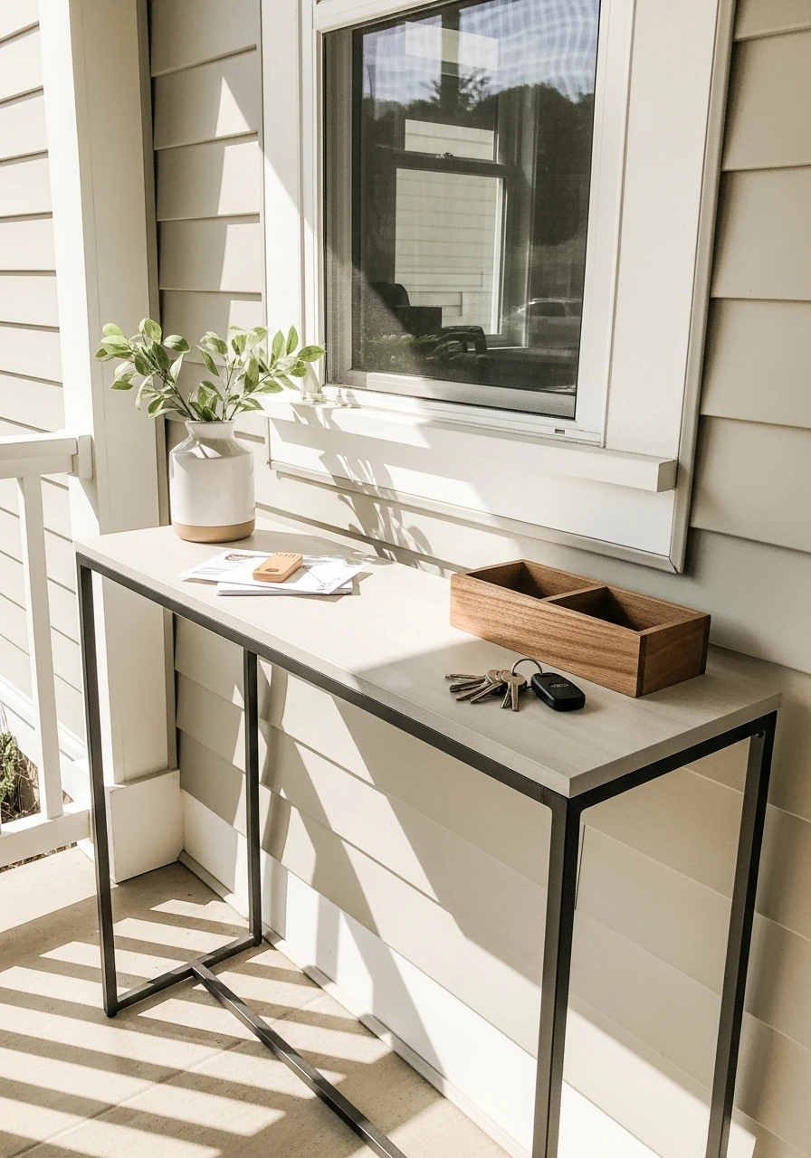 Slim Console Table - 50 Small Front Porch Decorating Ideas That Look Expensive (But Are Totally Budget-Friendly)