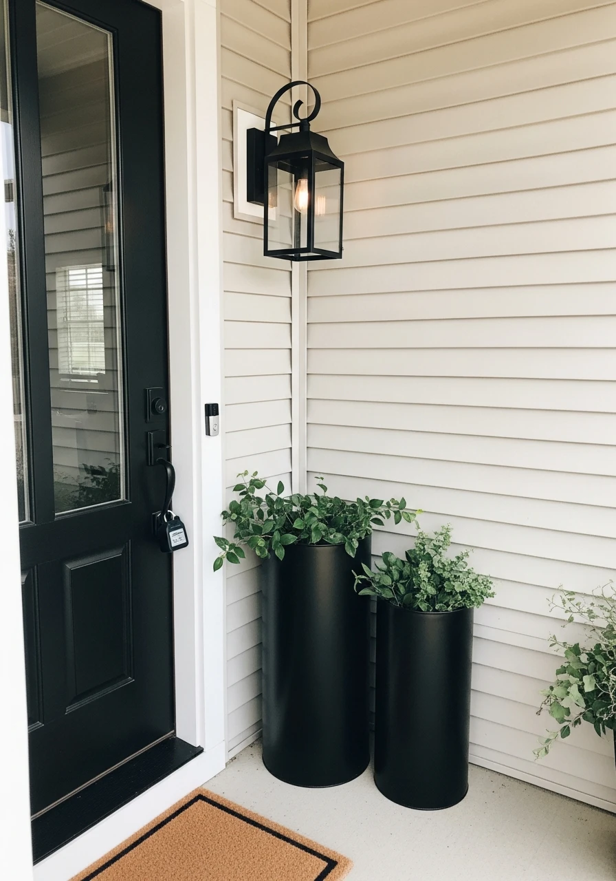 Match Your Metals - 50 Small Front Porch Decorating Ideas That Look Expensive (But Are Totally Budget-Friendly)