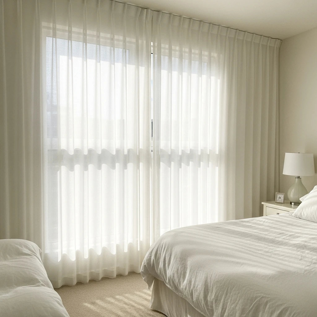 Sheer or Linen Curtains - 50 Easy Spring Bedroom Ideas To Refresh Your Space Now