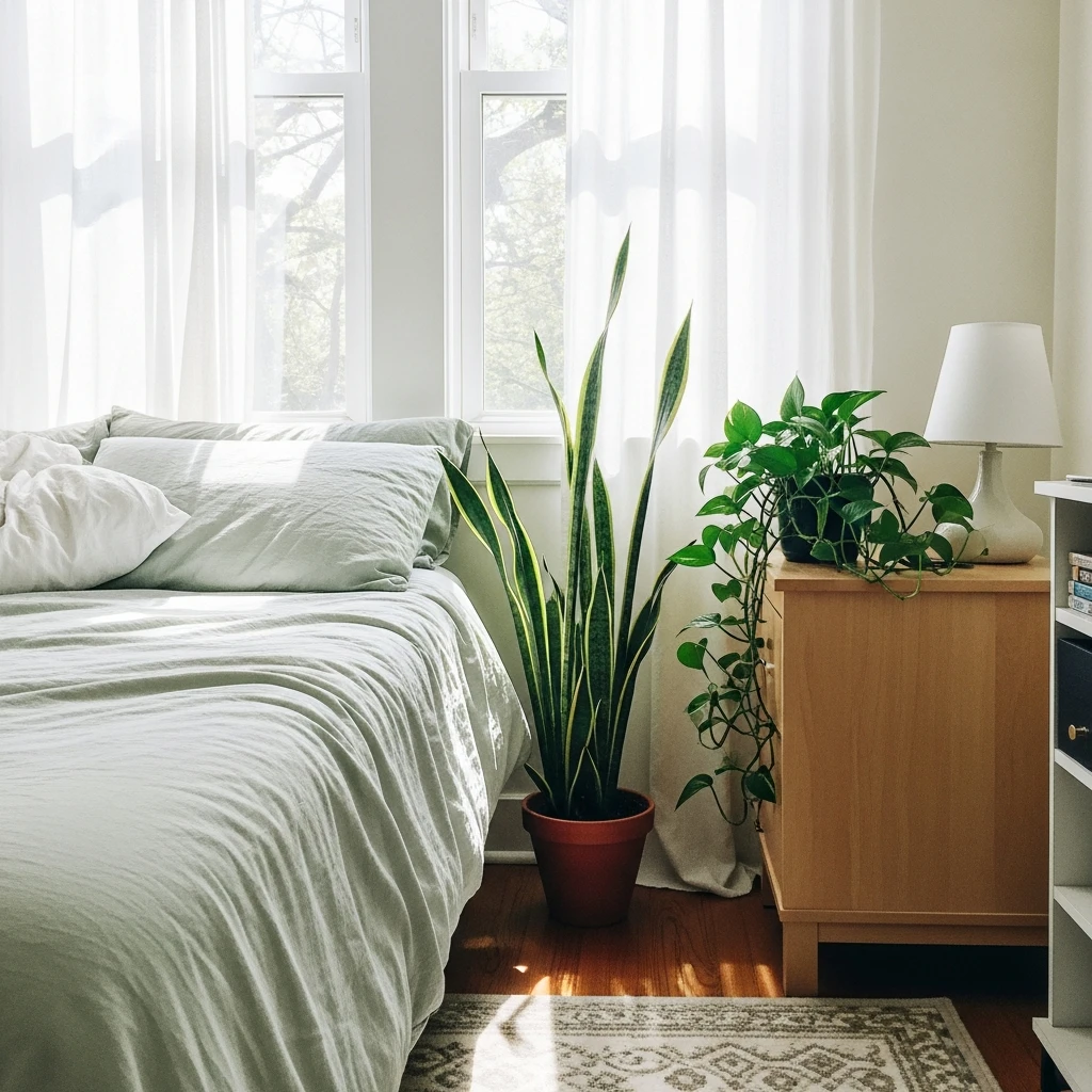 Indoor Green Plants - 50 Easy Spring Bedroom Ideas To Refresh Your Space Now