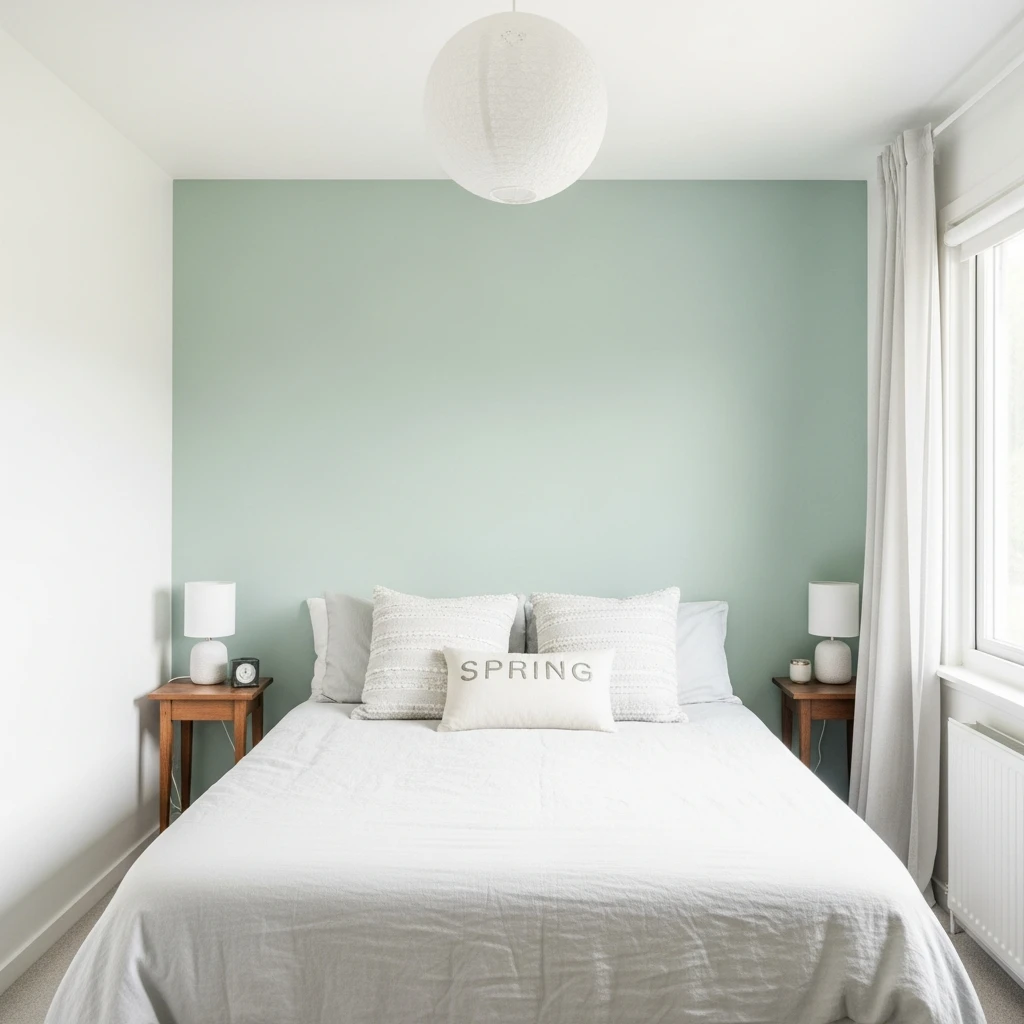 Single Spring Accent Wall - 50 Easy Spring Bedroom Ideas To Refresh Your Space Now