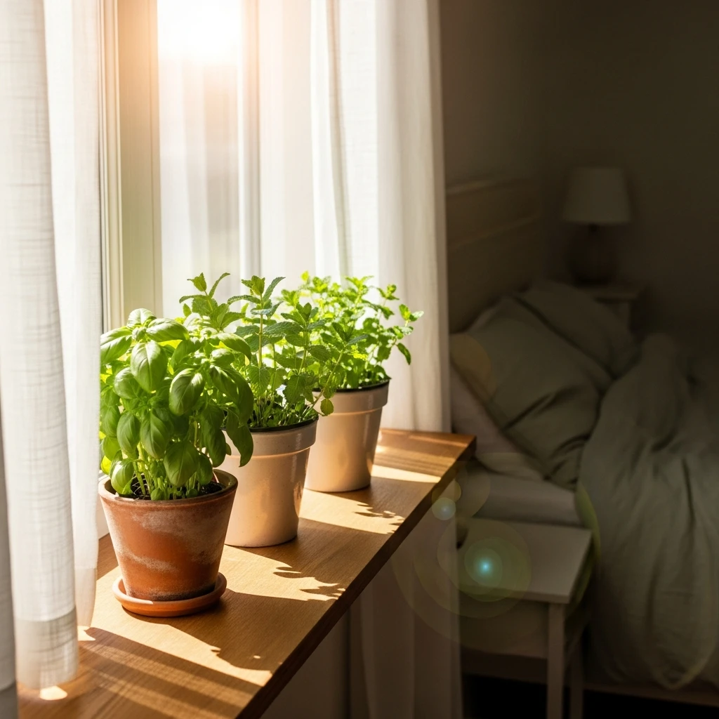 Small Indoor Herb Displays - 50 Easy Spring Bedroom Ideas To Refresh Your Space Now