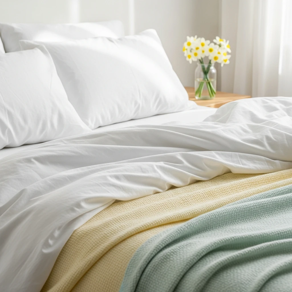 Fresh Spring Bed Linens - 50 Easy Spring Bedroom Ideas To Refresh Your Space Now