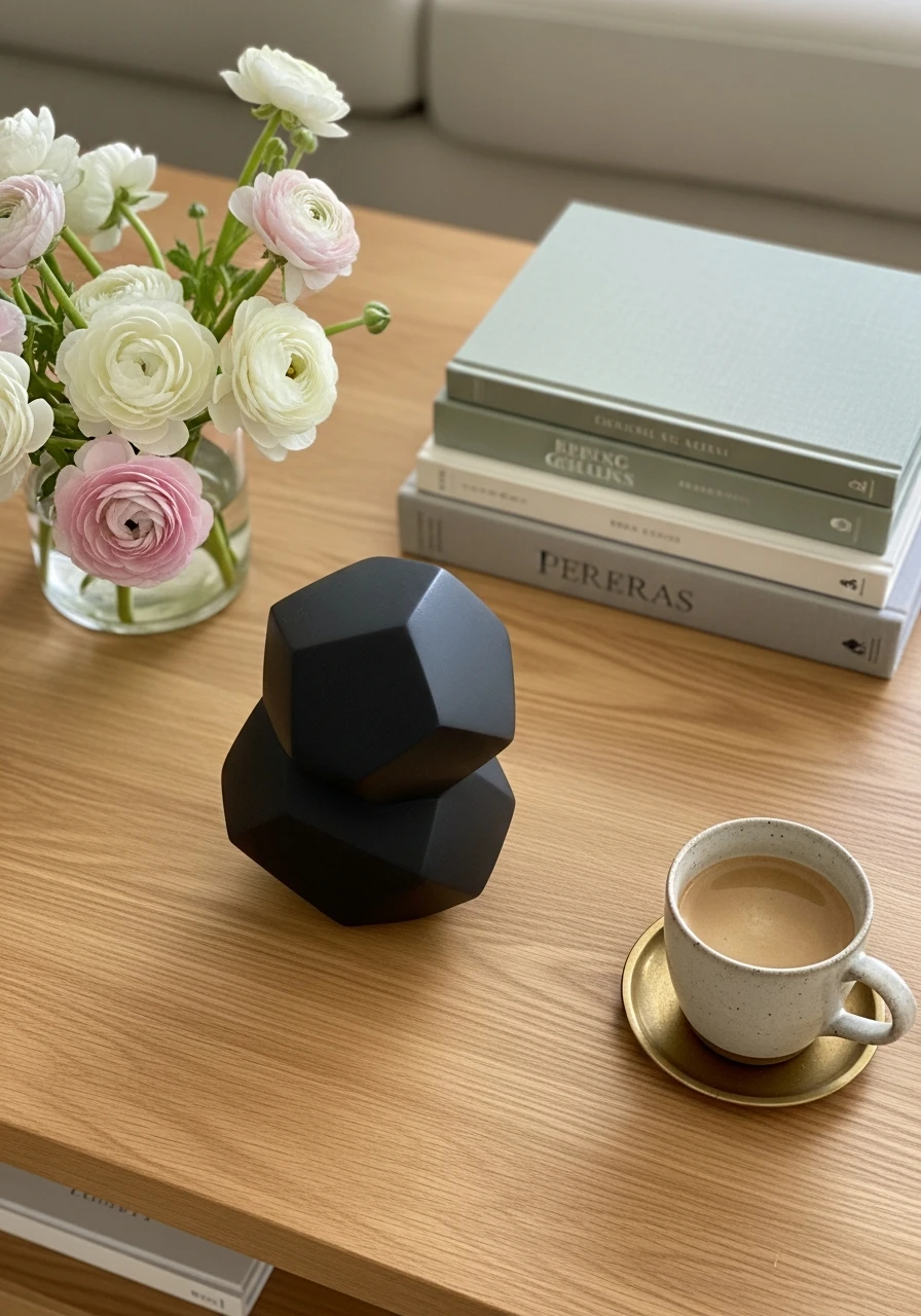 Abstract Sculpture Focal - 50 Easy Spring Coffee Table Decor Ideas for a Fresh Look