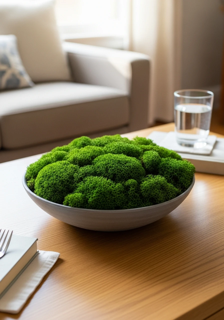 Low Moss Planter - 50 Easy Spring Coffee Table Decor Ideas for a Fresh Look