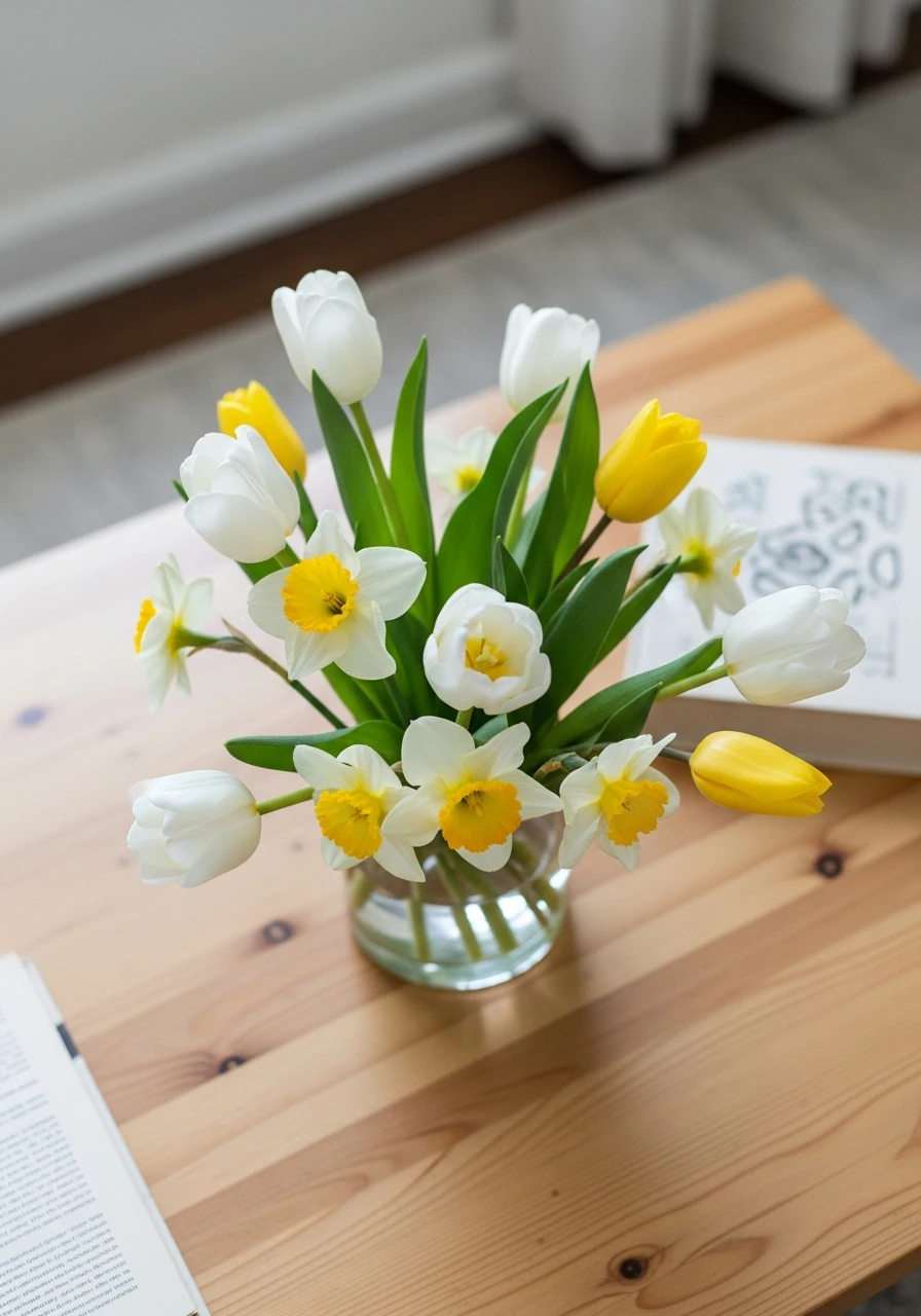 Fresh Flower Centerpieces - 50 Spring Living Room Decor Ideas