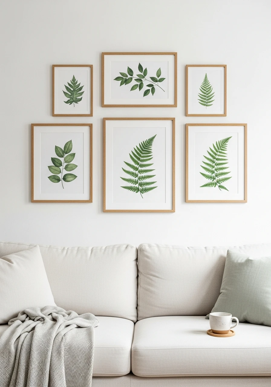 Botanical Wall Art - 50 Spring Living Room Decor Ideas