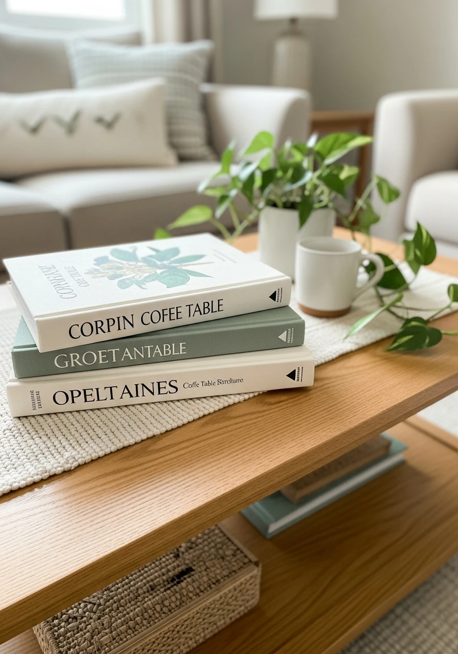 Botanical Coffee Table Books - 50 Spring Living Room Decor Ideas