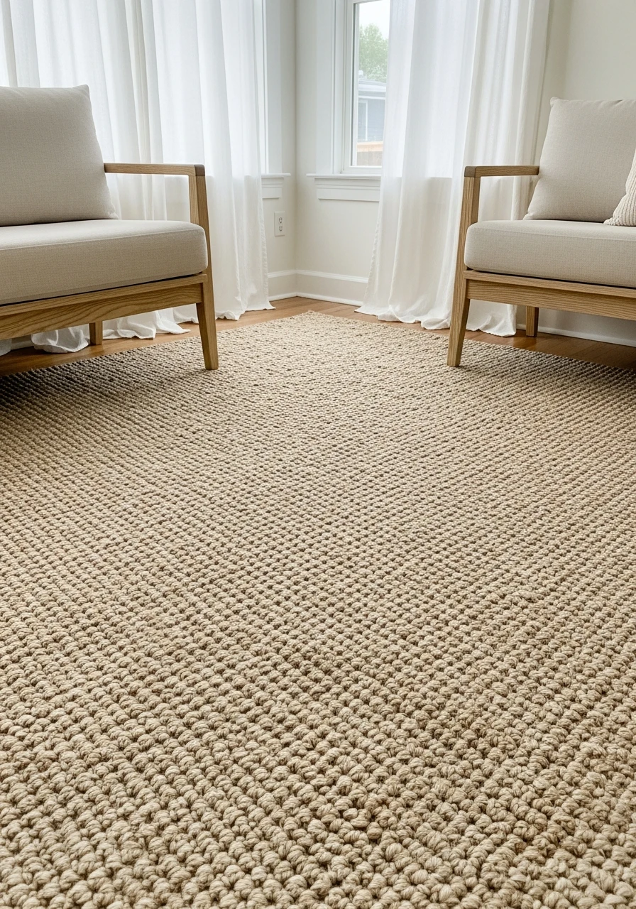 Natural Fiber Rugs - 50 Spring Living Room Decor Ideas