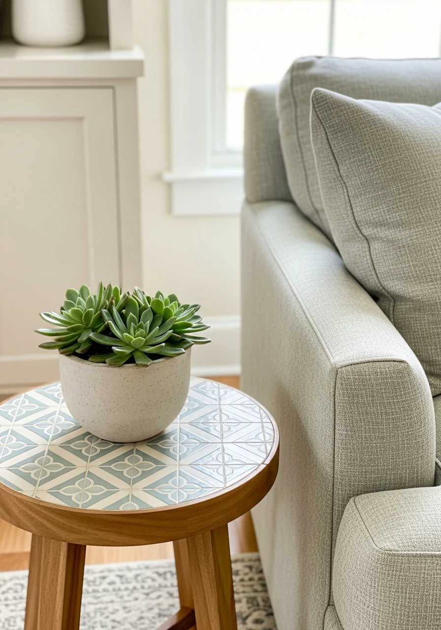 Patterned Accent Piece - 50 Spring Living Room Decor Ideas