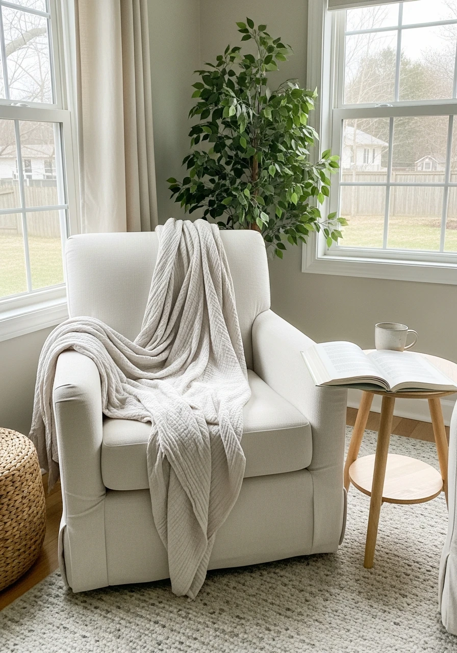 Spring Reading Nook - 50 Spring Living Room Decor Ideas