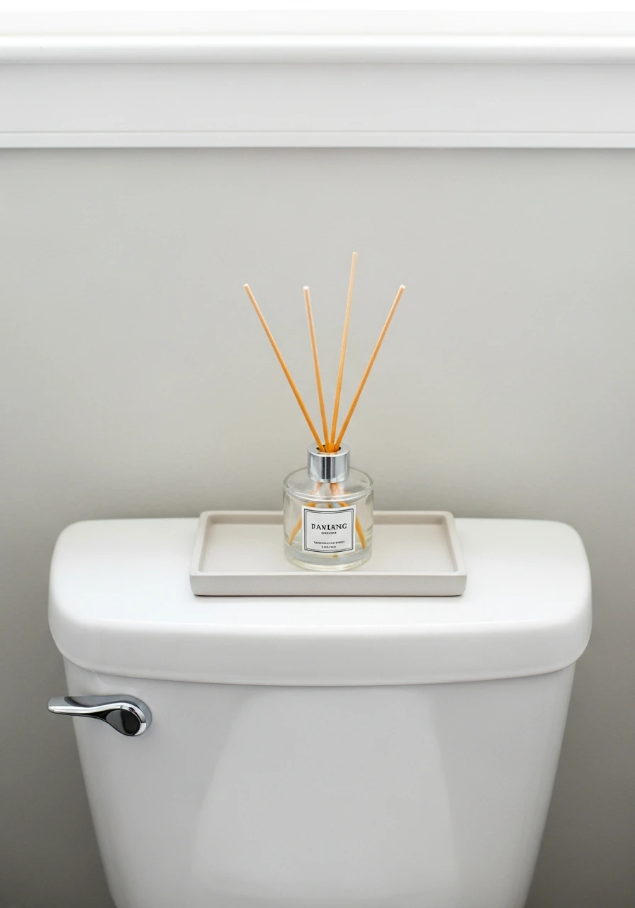 Clean Ceramic Tray Style - 50 Stylish Toilet Tank Decor Ideas for a High-End Bathroom Look