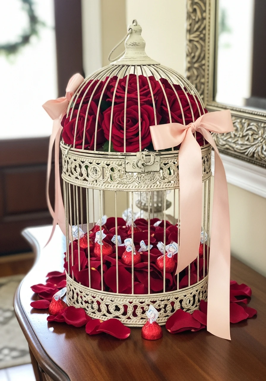 Cages for Valentine Romance - 50 Vintage Bird Cage Decor Ideas That Look High-End on a Budget