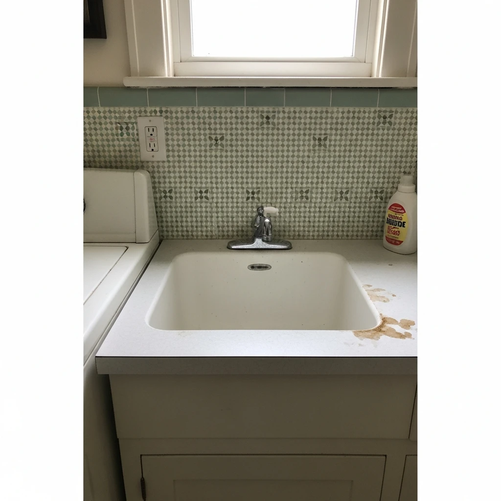 Geometric Tile Backsplash - 50 Vintage Laundry Room Ideas That Look High-End