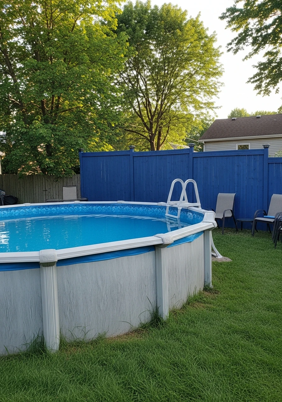 Add A Painted Accent - 50 Genius Above Ground Pool Ideas That Look High-End