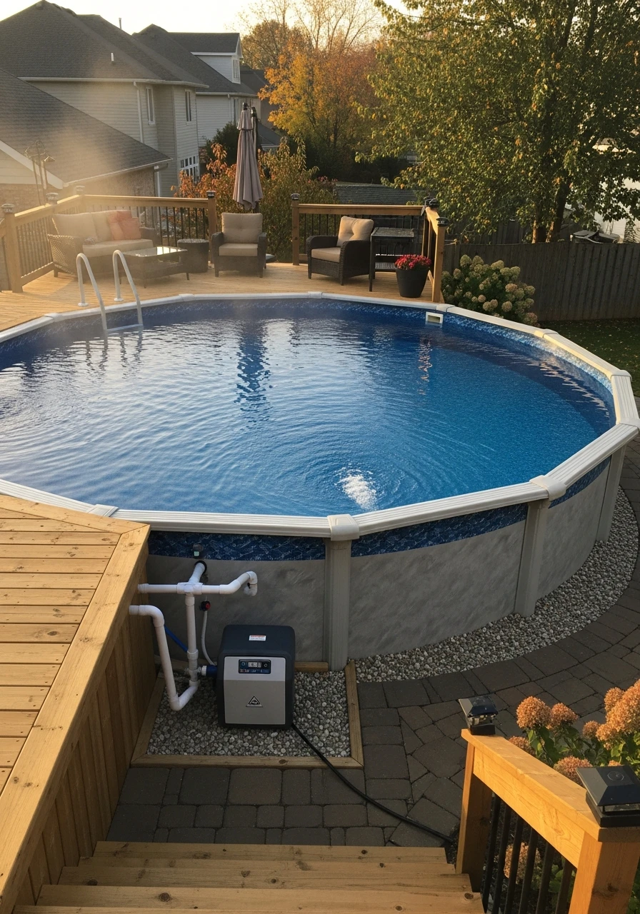 Extend Season With Heat - 50 Genius Above Ground Pool Ideas That Look High-End