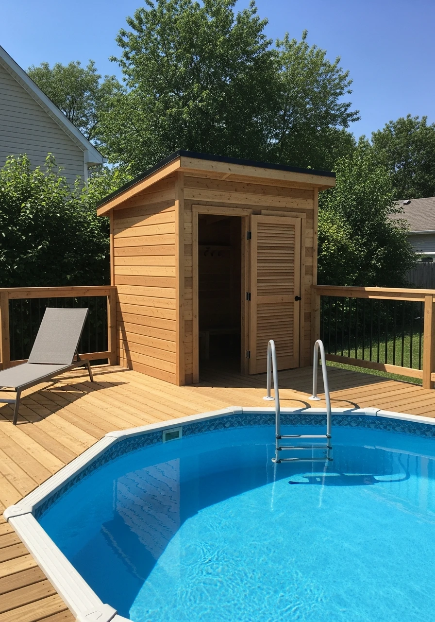 Pool House Changing Area - 50 Genius Above Ground Pool Ideas That Look High-End