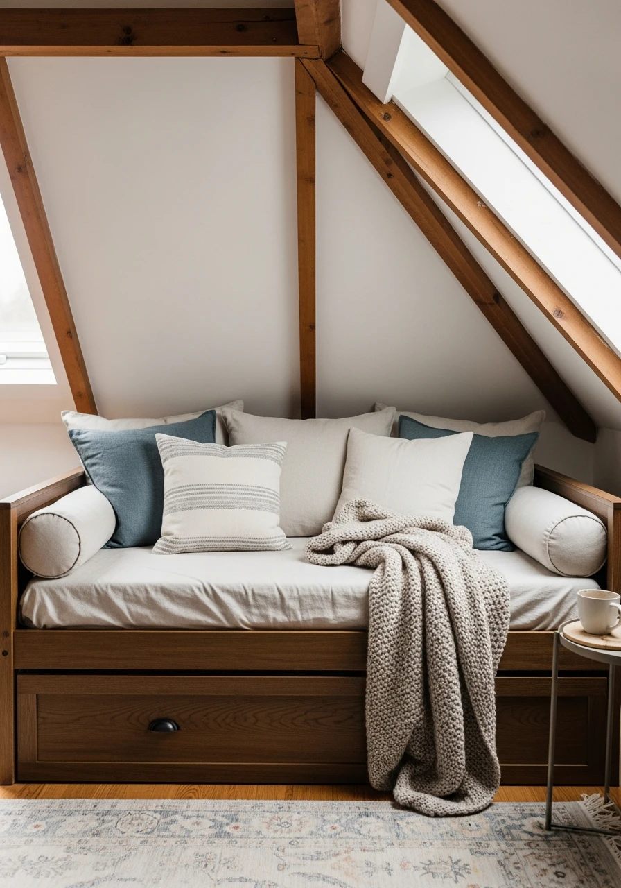 Daybed or Futon - Attic Bedroom Ideas