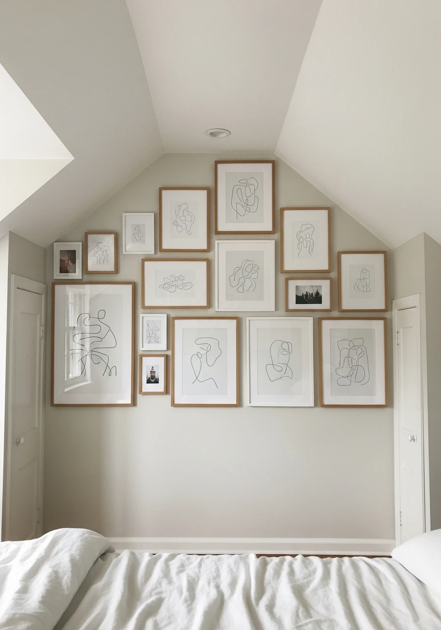 Gallery Wall Focus - Attic Bedroom Ideas