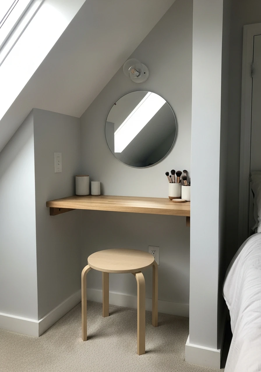 Tuck in a Vanity - Attic Bedroom Ideas