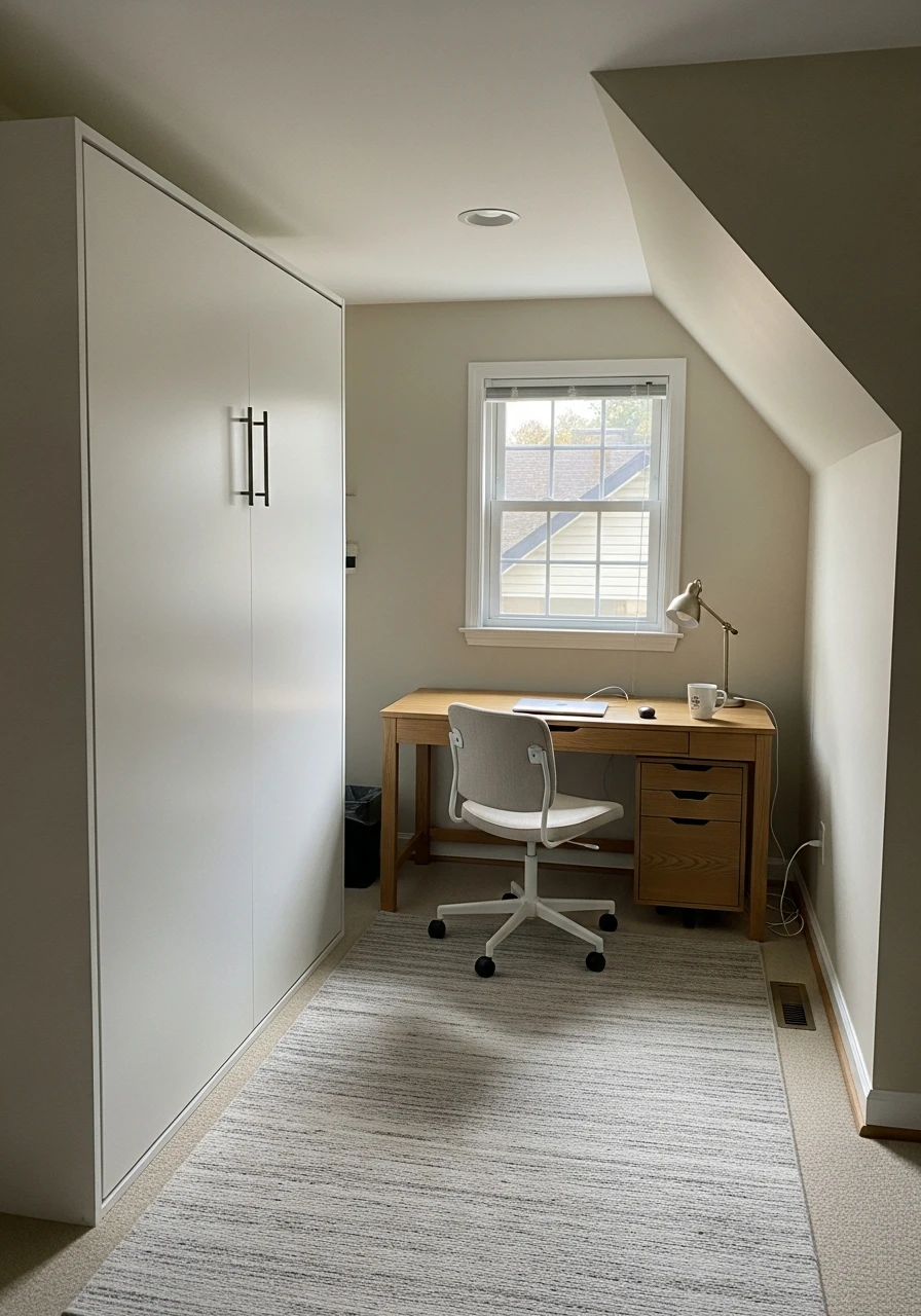 Hidden Murphy Bed - Attic Bedroom Ideas