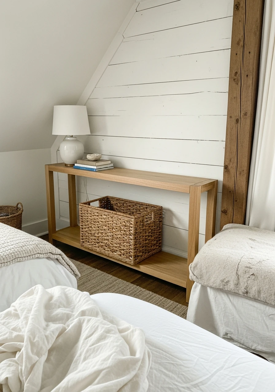 Narrow Console Table - Attic Bedroom Ideas