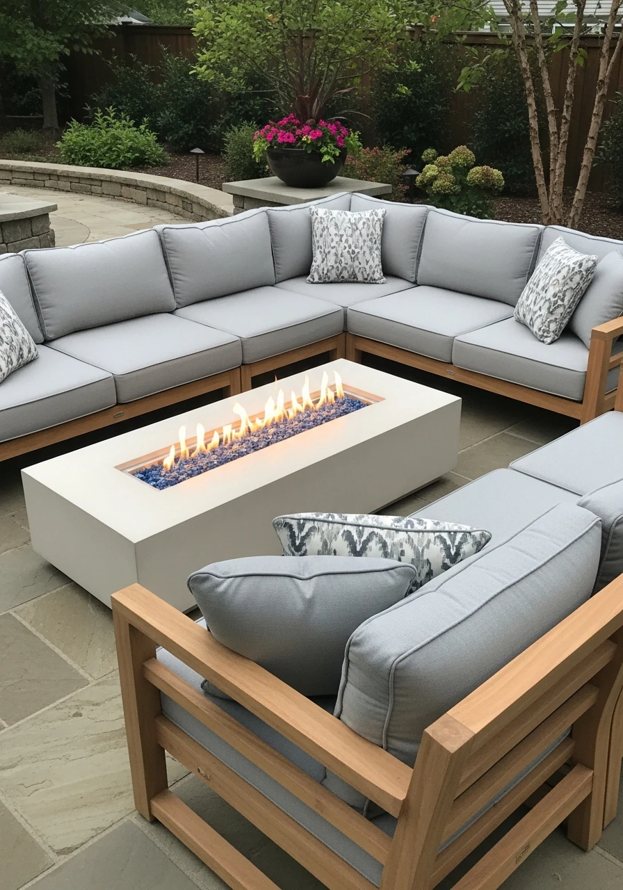 True Outdoor Sofa Lounge - 50 Backyard Fire Pit Ideas That Look High-End on a Budget