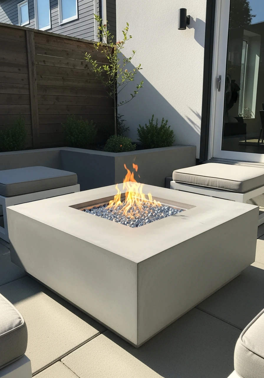 Sharp Modern Square Pit - 50 Backyard Fire Pit Ideas That Look High-End on a Budget