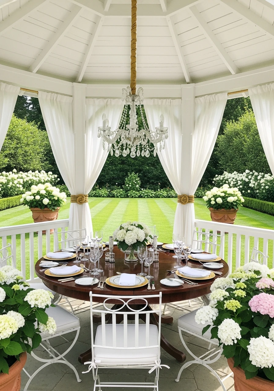 Formal Garden Party Setup - 50 Genius Backyard Gazebo Ideas for a Dreamy Outdoor Space