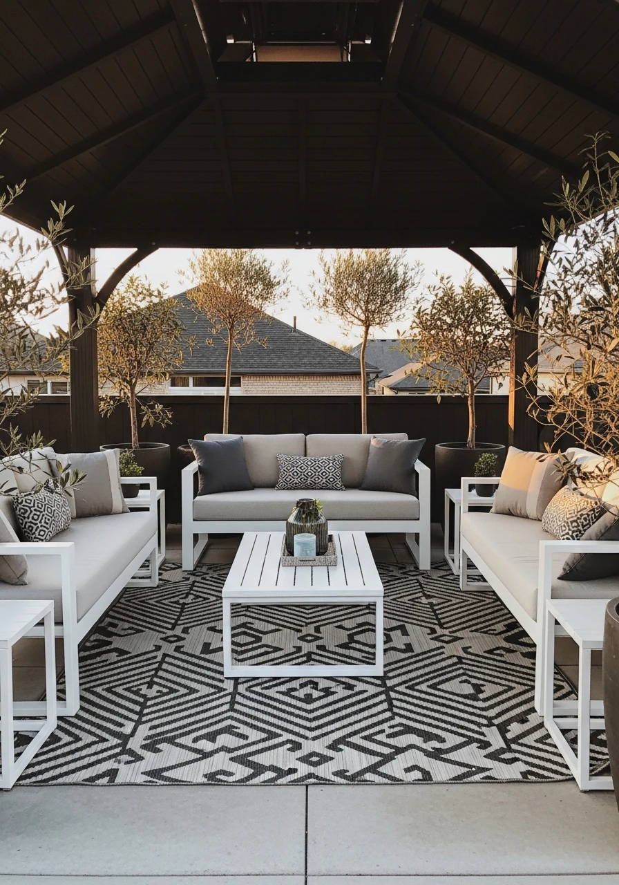 Luxury Rooftop Lounge - 50 Genius Backyard Gazebo Ideas for a Dreamy Outdoor Space