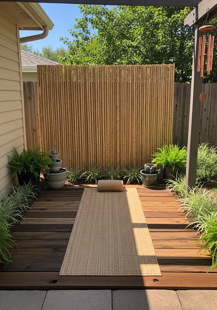 Peaceful Yoga Spot - 50 Genius Backyard Landscaping Ideas for a High-End Look on a Budget