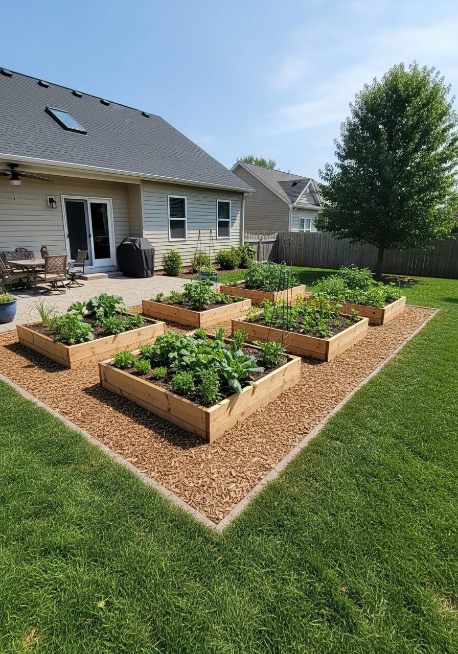 Neat Raised Veggie Beds - 50 Genius Backyard Landscaping Ideas for a High-End Look on a Budget