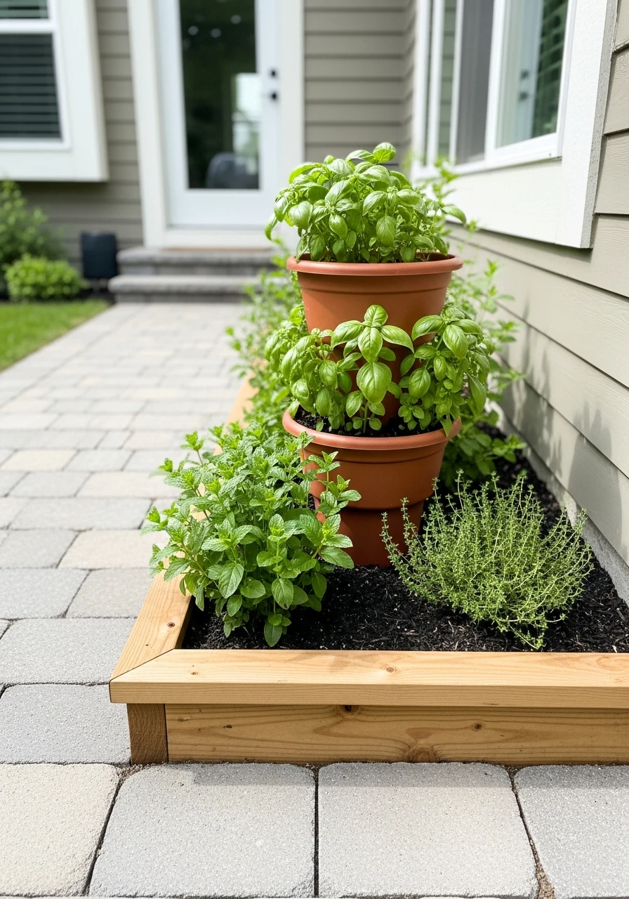 Easy Access Herb Garden - 50 Genius Backyard Landscaping Ideas for a High-End Look on a Budget