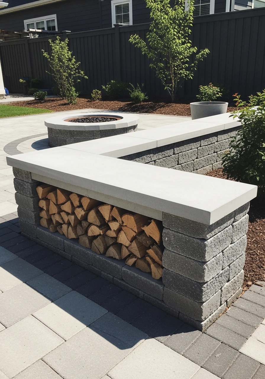 Clean Firewood Storage - 50 Genius Backyard Landscaping Ideas for a High-End Look on a Budget