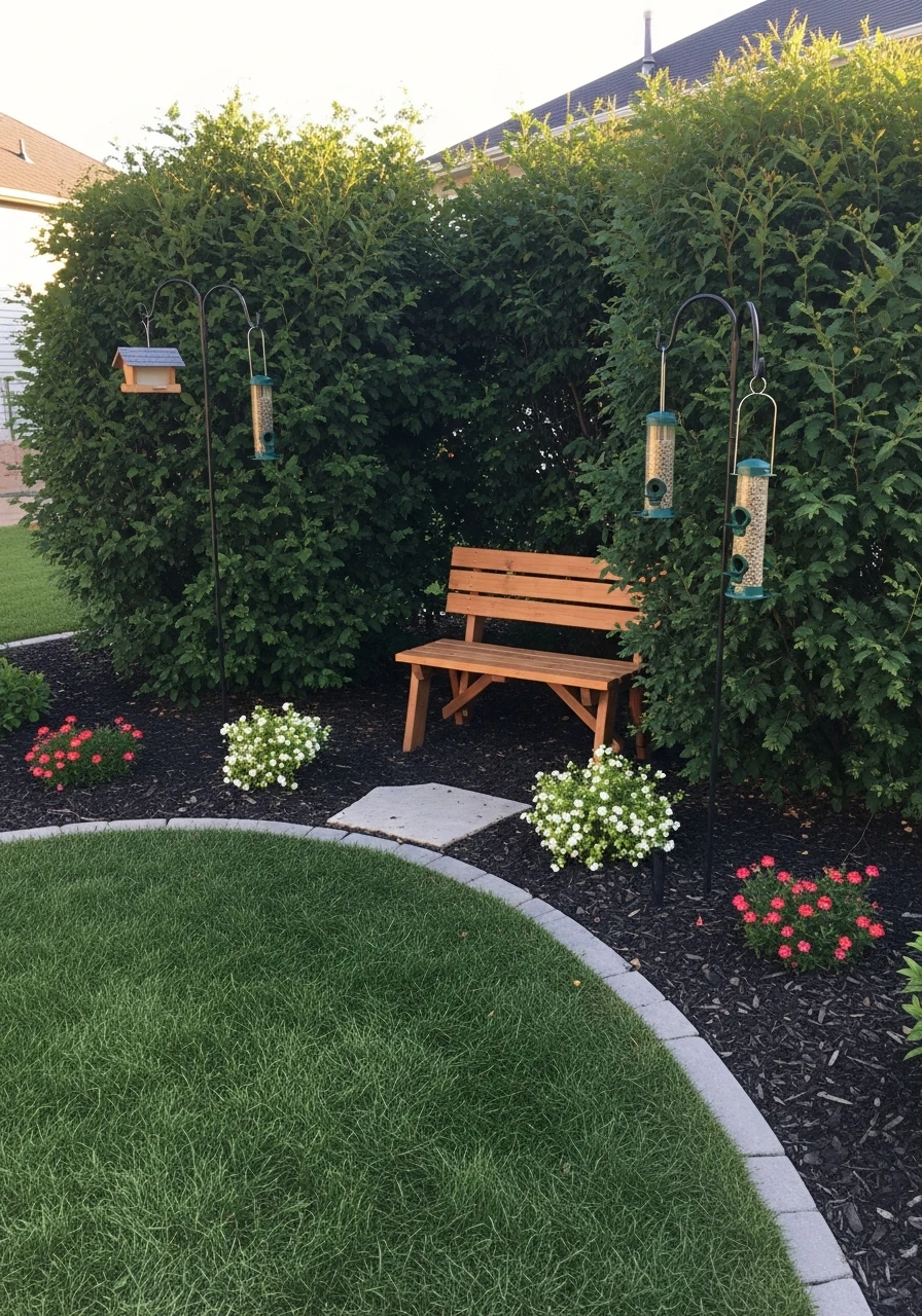 Birdwatching Bench Spot - 50 Genius Backyard Landscaping Ideas for a High-End Look on a Budget